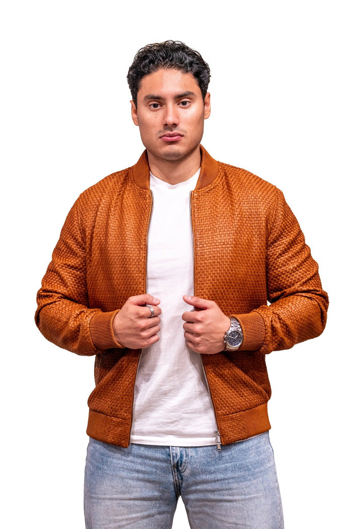 Basket Weave Jacket Mens