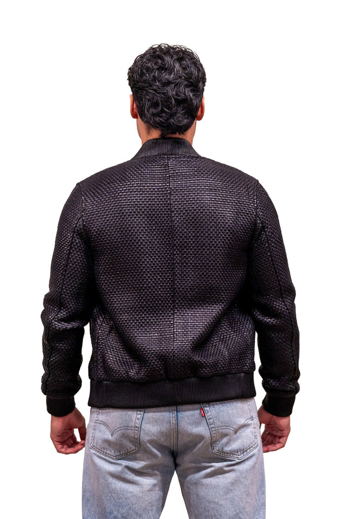 Basket Weave Jacket Mens