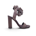 B.C. BROWN SANDAL HEEL WITH MONILI - SIZE 38.5