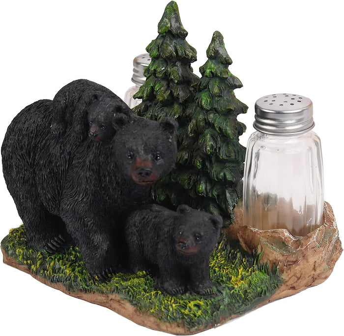 Bear and Cubs Salt and Pepper and Napkin Holder