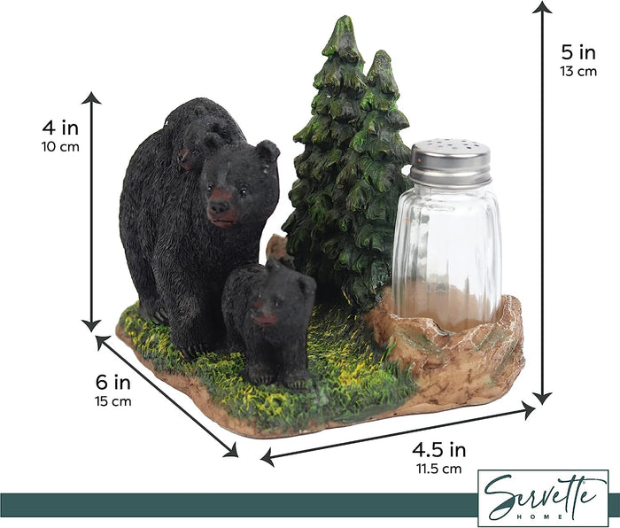 Bear and Cubs Salt and Pepper and Napkin Holder