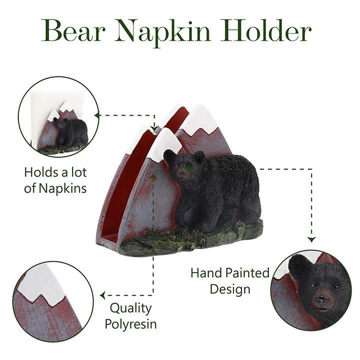Bear Utensil Holder & Bear Cabin Salt and pepper Holder & Bear Napkin Holder