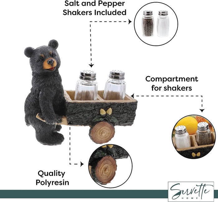 Bear with Cart Salt and Pepper Shaker