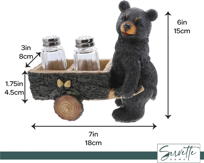 Bear with Cart Salt and Pepper Shaker