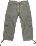 Beige Capri Cargo Pants
