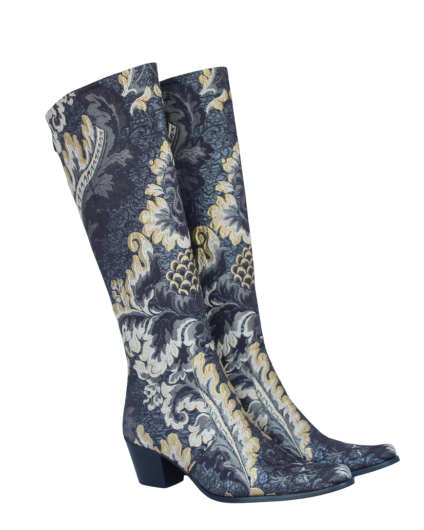 Black and Gold Knee High