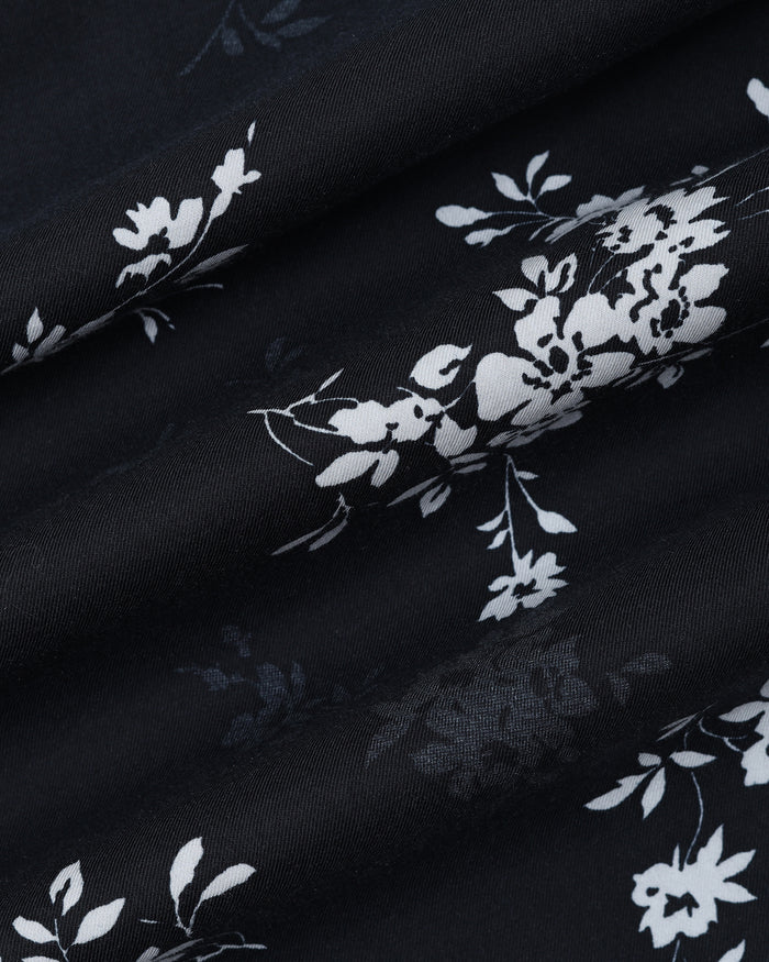 Black Half Sleeve Printed Shirt - Hobson