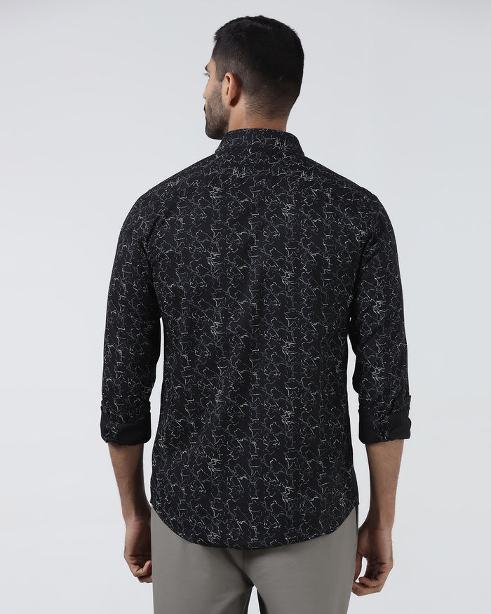 Black Printed Shirt - Hoden