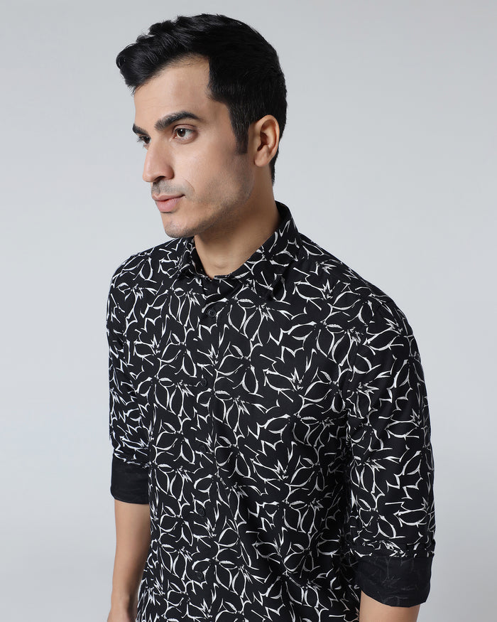 Black Printed Shirt - Marcen