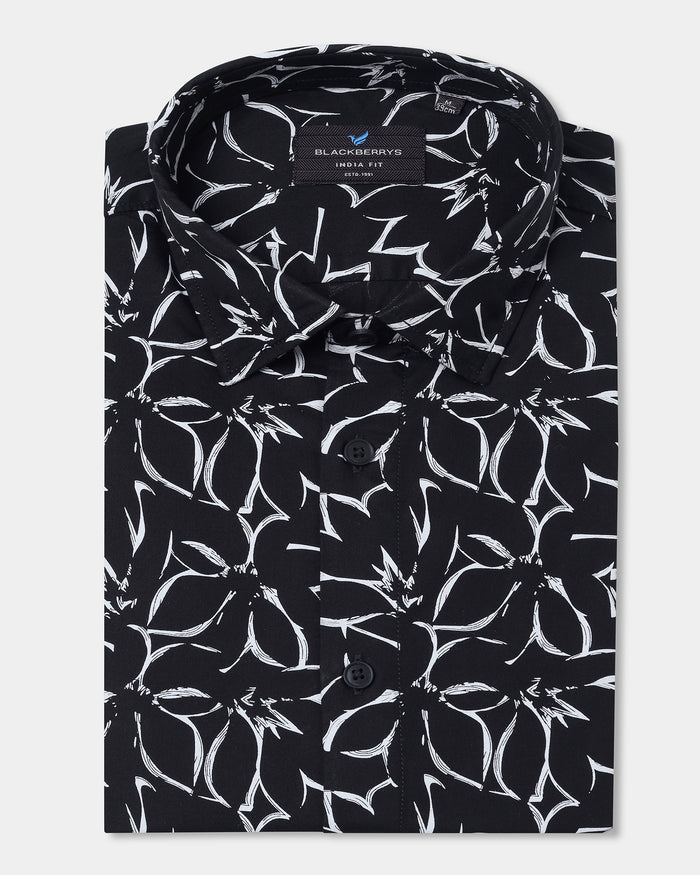 Black Printed Shirt - Marcen