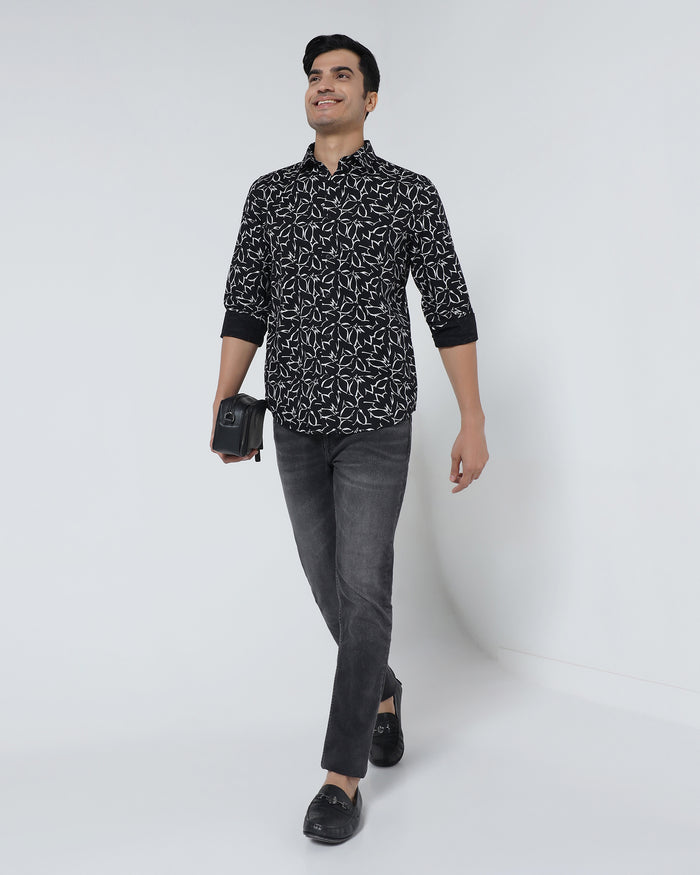 Black Printed Shirt - Marcen