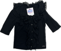 Black Ruffled Top
