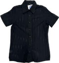 Black See-Through Stripey Shirt