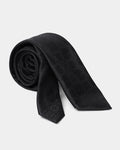 Black Solid Tie - Willibald