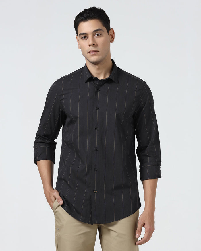 Black Stripe Shirt - Ovlon