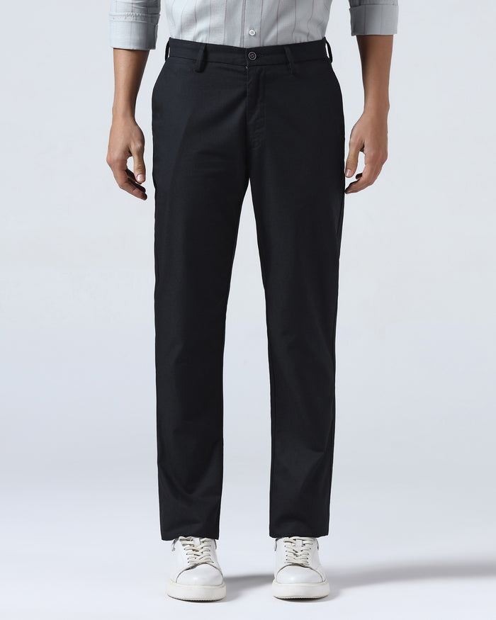 Black Textured Khakis - Oak