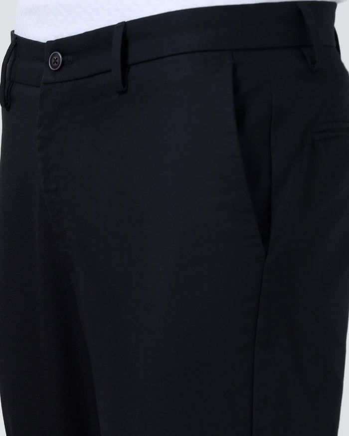 Black Textured Khakis - Oak