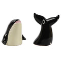 Black Whale and Tail Salt & Pepper Set