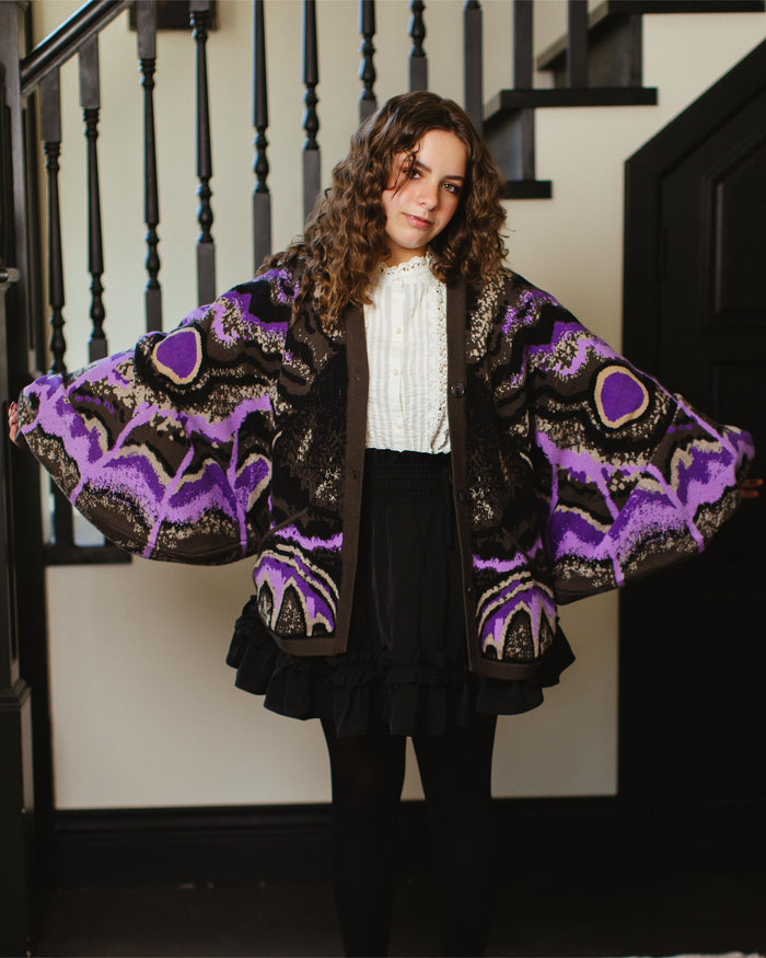 Black Witch Moth Cardigan (Pre-Order CLOSED) (ESD: August 30th - September 10th, 2026)