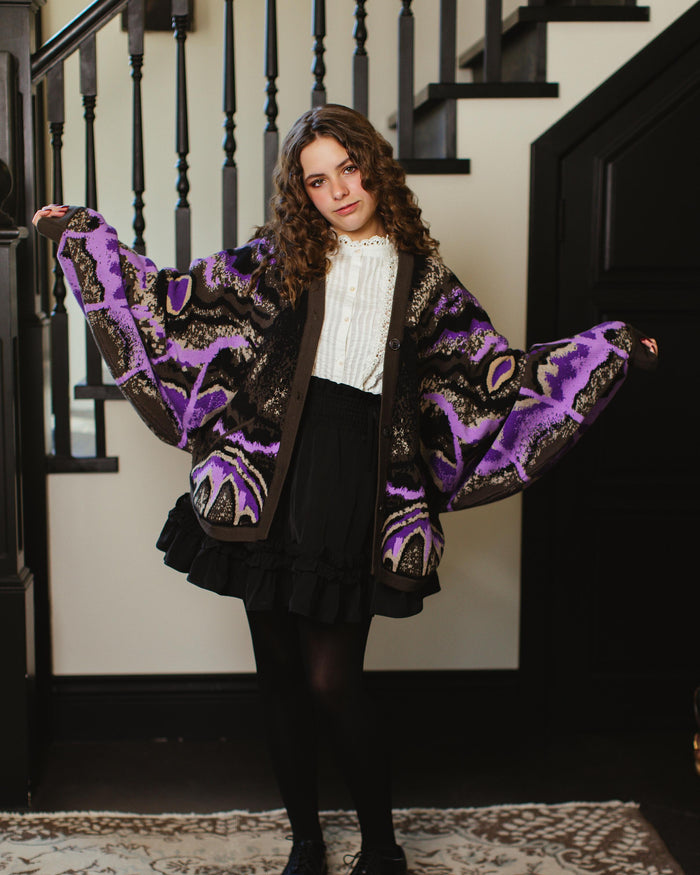 Black Witch Moth Cardigan (Pre-Order CLOSED) (ESD: August 30th - September 10th, 2026)