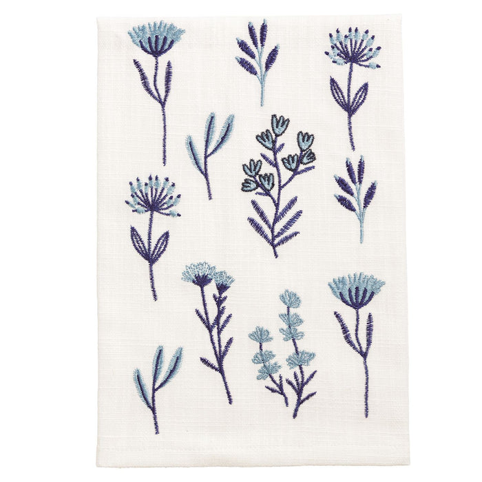 Blue All Over Flower Towel