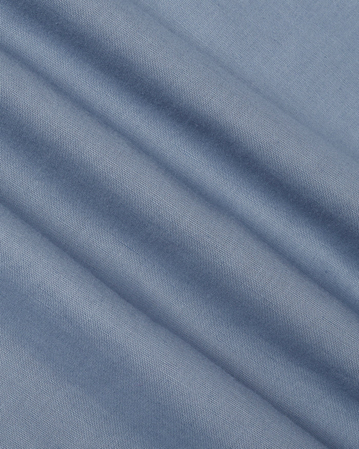 Blue Grey Half Sleeve Linen Solid Shirt - Cleo