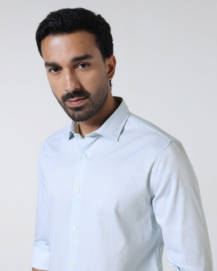 Blue Printed Shirt - Elver