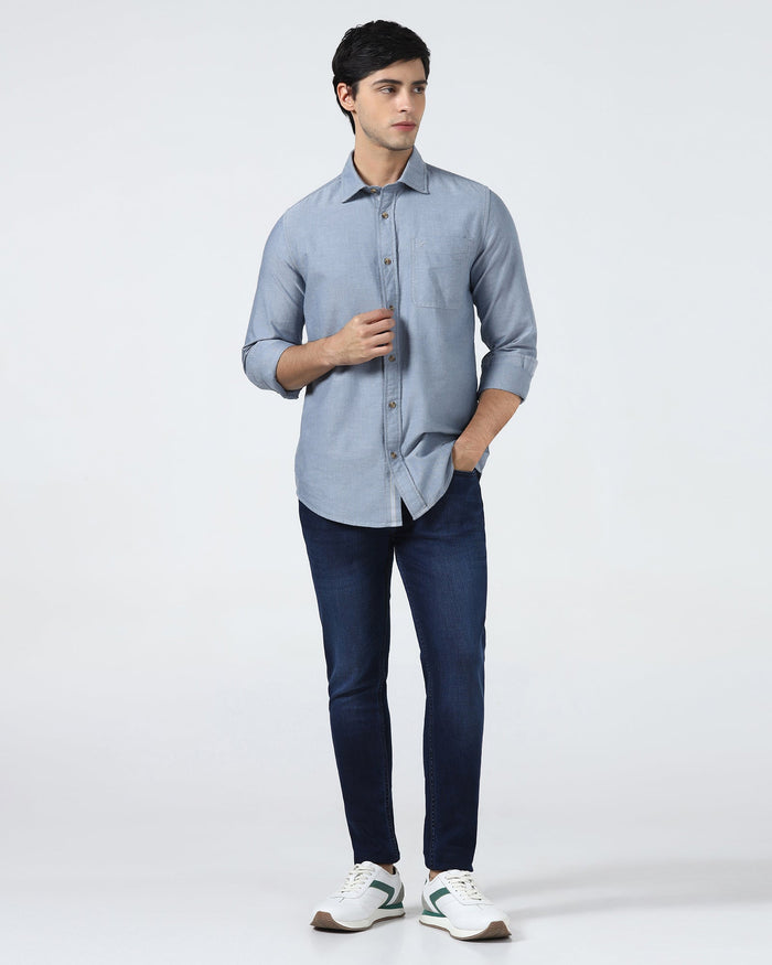 Blue Solid Shirt - Laos