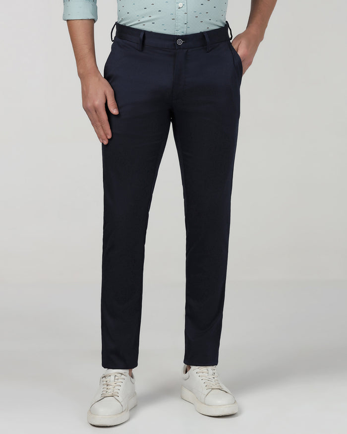Blue Textured Khakis - Aspen
