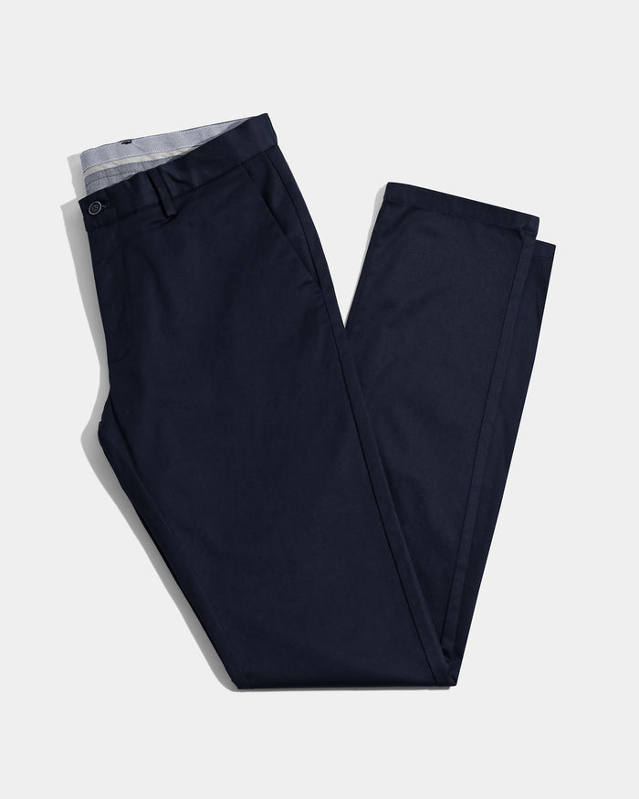 Blue Textured Khakis - Aspen