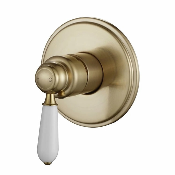 Bordeaux Traditional Brushed Bronze Shower Mixer - Acqua Bathrooms