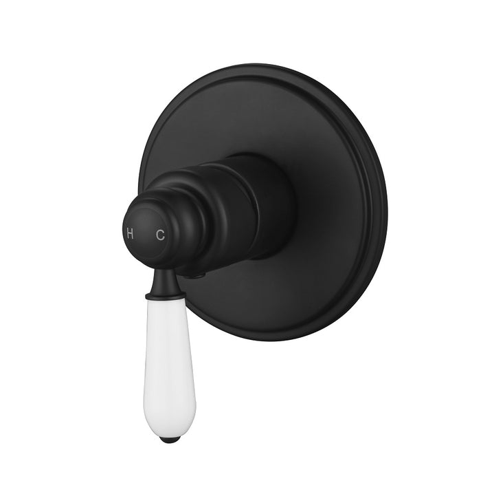 Bordeaux Traditional Matte Black Shower Mixer - Acqua Bathrooms