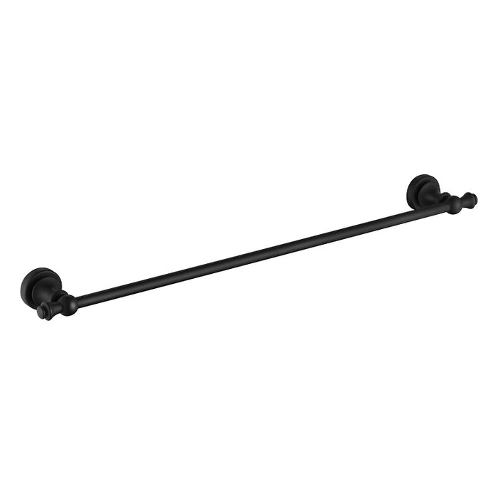 Bordeaux/Montpellier Black Single Towel Rail - Acqua Bathrooms