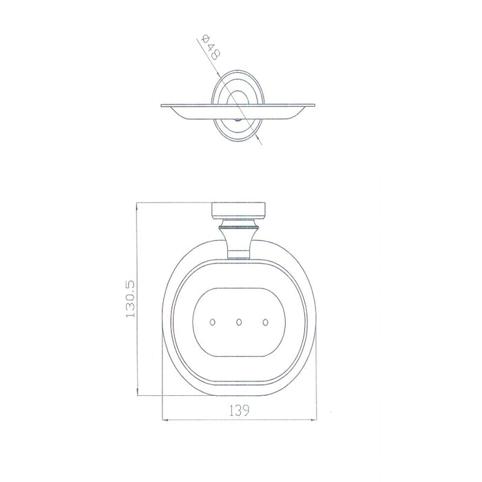 Bordeaux/Montpellier Brushed Nickel Soap Holder - Acqua Bathrooms