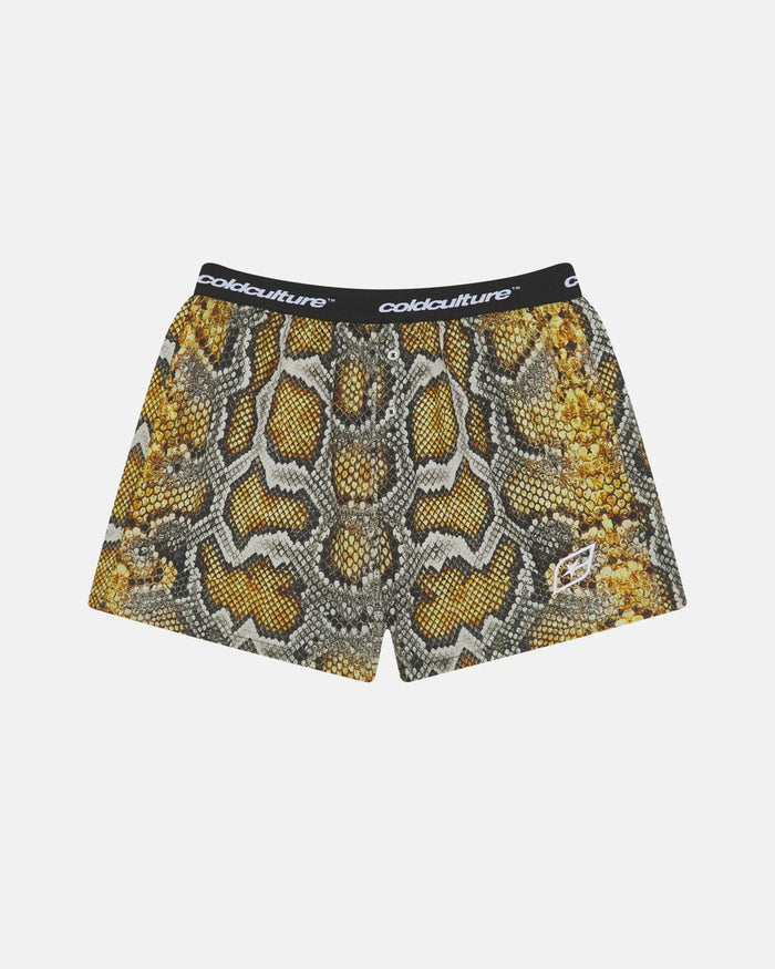 BOXERS DARK PACK - snake print boxers, front view - Cold Culture
