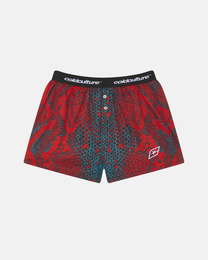 BOXERS DARK PACK - snake print boxers, front view - Cold Culture