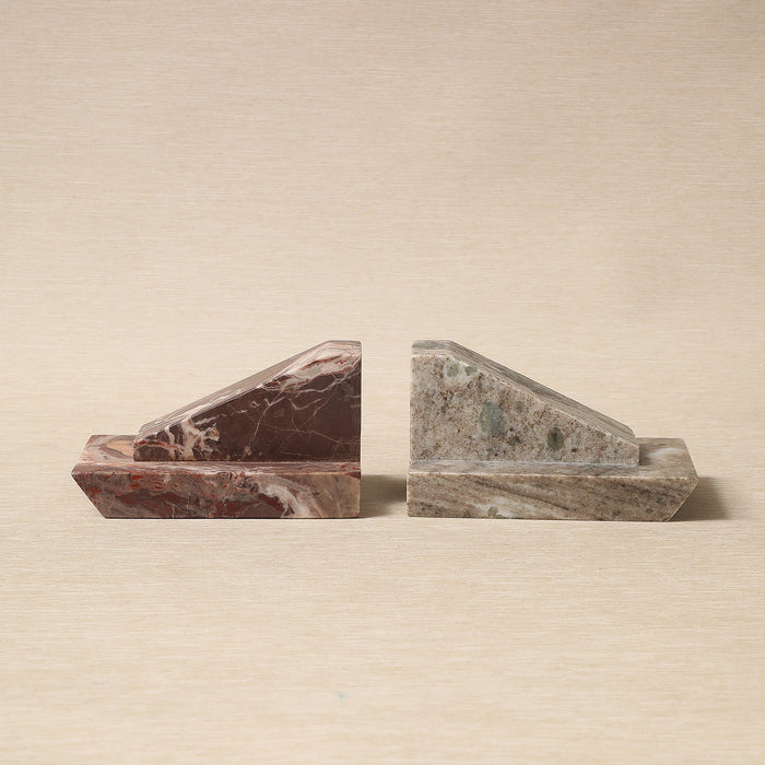 Brace bookend in marble