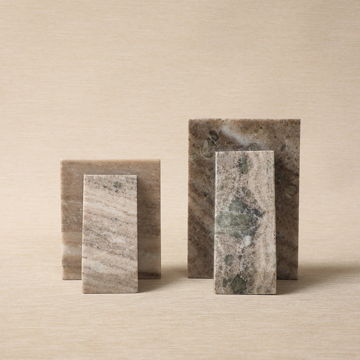 Brace bookend in marble