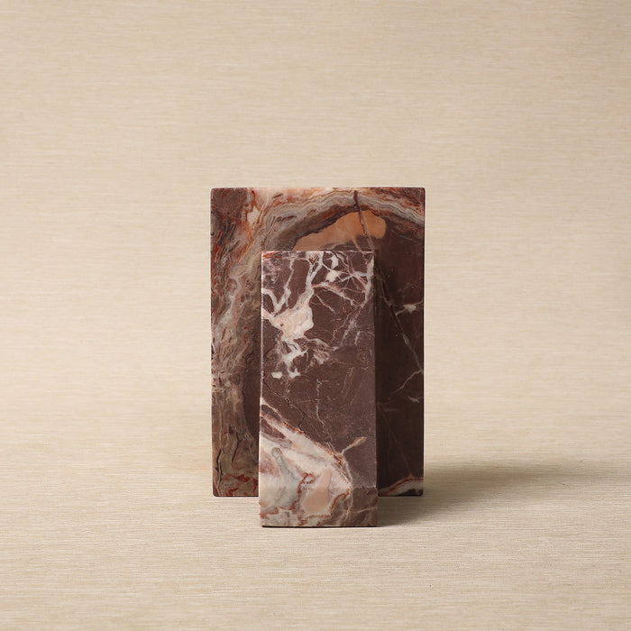 Brace bookend in marble
