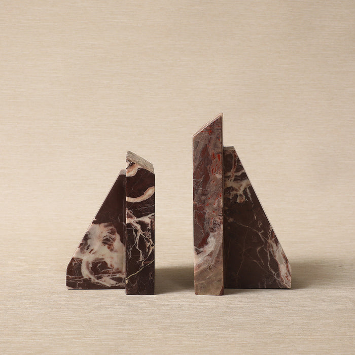 Brace bookend in marble