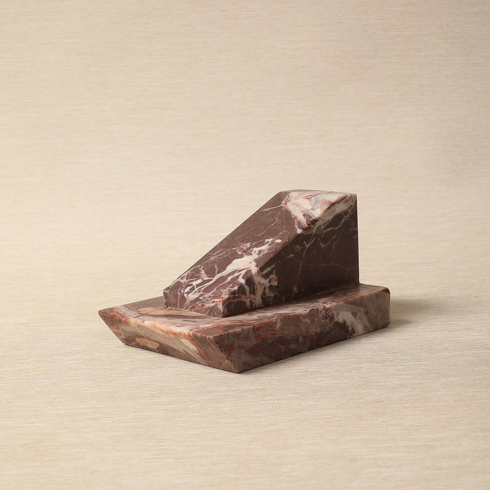 Brace bookend in marble