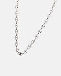 BRAIDED CHAIN - silver chain necklace, detail close-up - Cold Culture