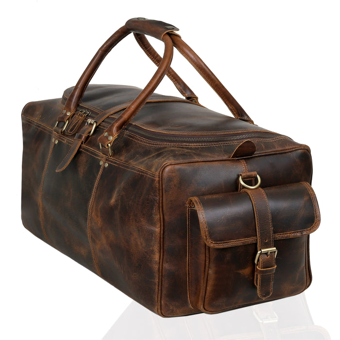 Brazilia Buffalo Leather Travel Duffel Bag