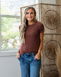 Brenley Ribbed Knit Top - Color Options Available! Wishlist Espresso