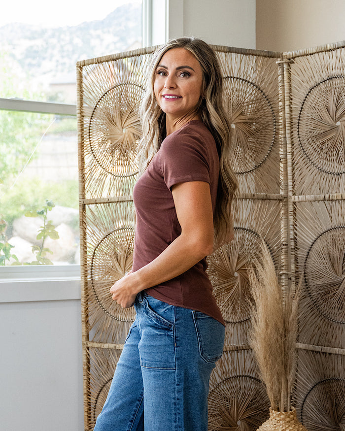 Brenley Ribbed Knit Top - Espresso Wishlist