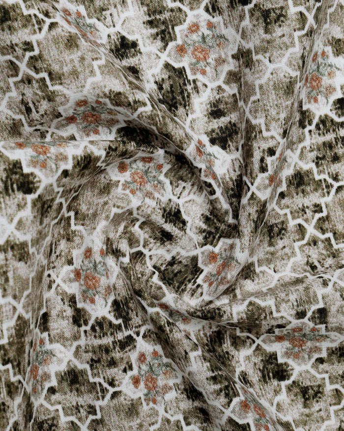 Brown Half Sleeve Printed Shirt - Melod