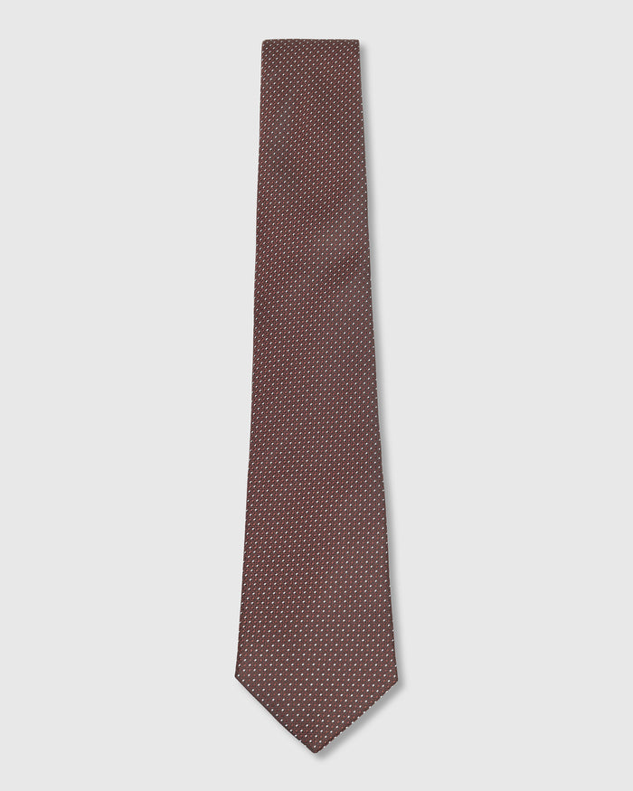 Brown Solid Tie - Widolan