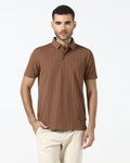 Brown TechPro Textured Polo - Jenny