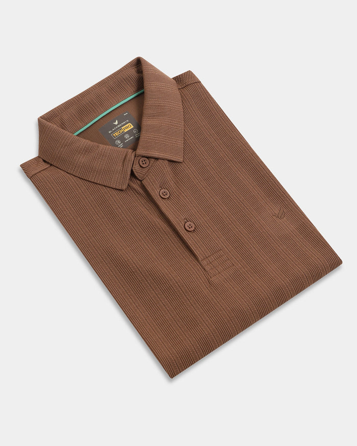 Brown TechPro Textured Polo - Jenny