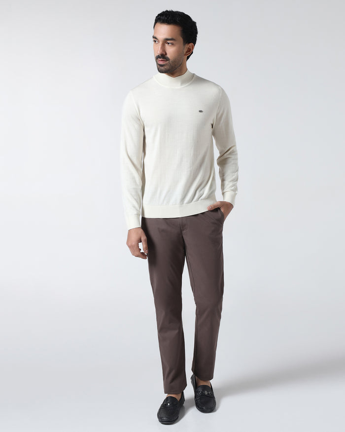 Brown Textured Khakis - Kary